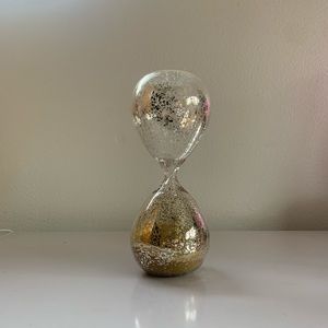 Clear and Gold Hourglass